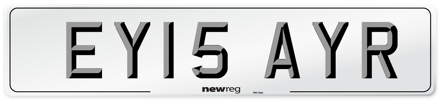 EY15 AYR Number Plate from New Reg